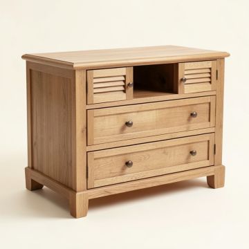 45.3 '' Console Table Sideboard For Entryway Sofa Table With Shutter Doors And 4 Storage Drawers (synthetic illustration; no displayed measurements)