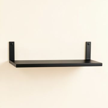 Birch Bridge Wall-Mounted Shelf - Black (synthetic illustration; no displayed measurements)