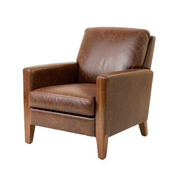 Cedarburg 29.5 '' Wide Genuine Leather Armchair