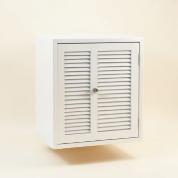 Spruce Arc Wall-Mounted Laundry Cabinet - White (synthetic illustration; no displayed measurements)
