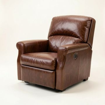 Ruhland 39.5 '' Wide Genuine Leather Manual Club Recliner (synthetic illustration; no displayed measurements)