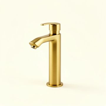 Elite Tall Single Handle Lever Bathroom Waterfall Faucet With Glass Plate (synthetic illustration; no displayed measurements)