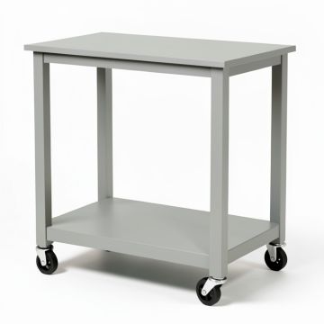 Olive Dale Empty Rolling Workshop Cart - Gray (synthetic illustration; no displayed measurements)