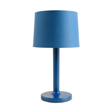 Laurel Bend Table Lamp With A Plain Fabric Shade - Blue (synthetic illustration; no displayed measurements)