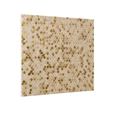 12 '' X 12 '' Vinyl Peel & Stick Mosaic Tile In Beige/Gold