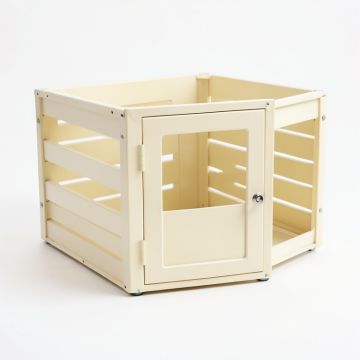 Stone Arc Empty Furniture-Style Pet Crate - Cream (synthetic illustration; no displayed measurements)