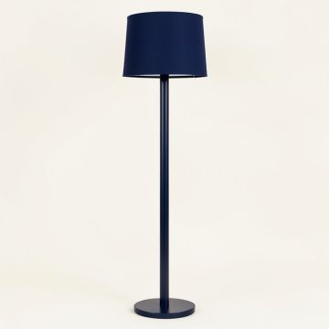 Moss Crossing Floor Lamp With A Plain Fabric Shade - Navy (synthetic illustration; no displayed measurements)