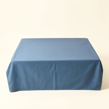 Holly Branch Flat Bed Sheet - Blue (synthetic illustration; no displayed measurements)
