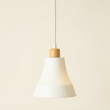 Slate Brook Pendant Light Suspended From One Plain Cable - White (synthetic illustration; no displayed measurements)