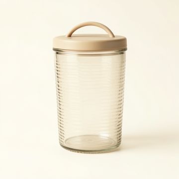 Pine Brook Storage Canister With Lid - Beige (synthetic illustration; no displayed measurements)
