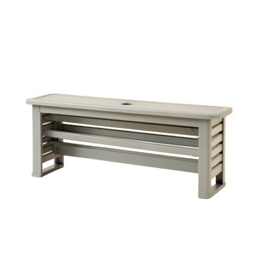 Linden Canyon Narrow Outdoor Storage Bench - Gray