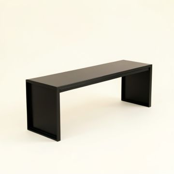 Dune Bridge Narrow Outdoor Storage Bench - Black (synthetic illustration; no displayed measurements)