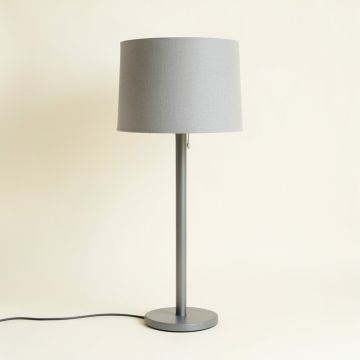 Flint Bluff Floor Lamp With A Plain Fabric Shade - Gray (synthetic illustration; no displayed measurements)