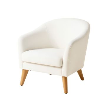 Oak Bluff Upholstered Armchair - White (synthetic illustration; no displayed measurements)