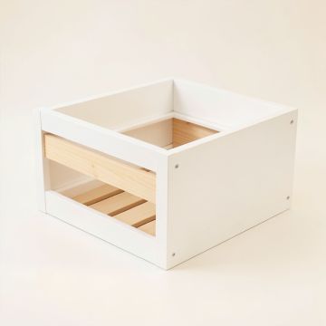 Holly Crossing Empty Furniture-Style Litter Enclosure - White (synthetic illustration; no displayed measurements)