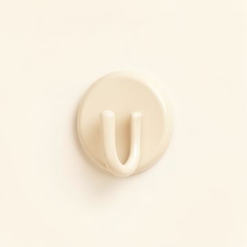 Harbor Bluff Wall-Mounted Robe Hook - Cream (synthetic illustration; no displayed measurements)