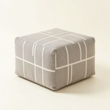 Flintridge 22 '' Wide Square Geometric Pouf Ottoman (synthetic illustration; no displayed measurements)
