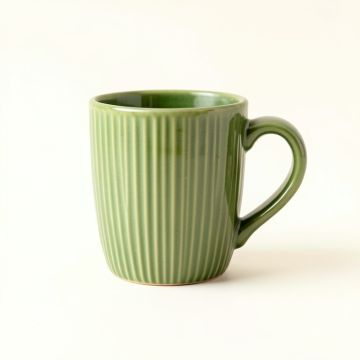 Holly Crossing Ceramic Mug - Green (synthetic illustration; no displayed measurements)