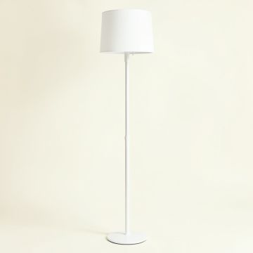 Cove Crossing Floor Lamp With A Plain Fabric Shade - White (synthetic illustration; no displayed measurements)