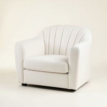 Fern Dale Upholstered Armchair - White (synthetic illustration; no displayed measurements)