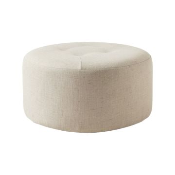Vella Round Button Lift Top Tufted Storage Ottoman
