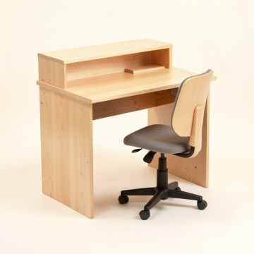 Lindall 39.4 '' W Writing Desk With Hutch And Chair Set (synthetic illustration; no displayed measurements)