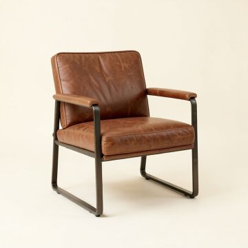 Tristani 25 '' Wide Cowhide Armchair (synthetic illustration; no displayed measurements)