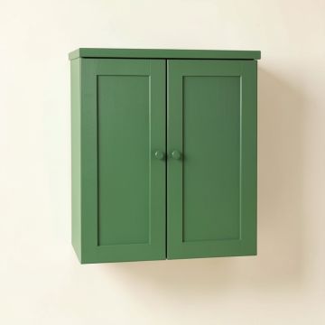 Fern Bend Wall-Mounted Laundry Cabinet - Green (synthetic illustration; no displayed measurements)