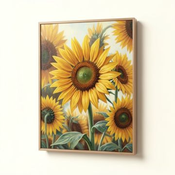 Sunflowers Painting Print (synthetic illustration; no displayed measurements)
