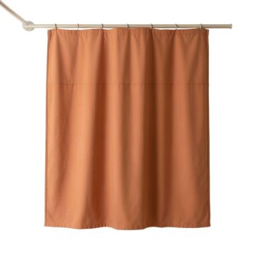Hazel Arc Shower Curtain Hanging Flat From A Plain Rod
