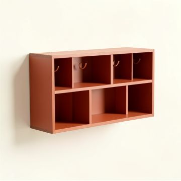 Dune Bridge Wall-Mounted Entryway Organizer Shelf - Terracotta (synthetic illustration; no displayed measurements)