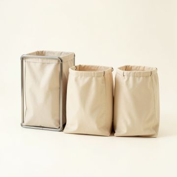 Hazel Crossing Laundry Sorting Station With Plain Removable Bags - Beige (synthetic illustration; no displayed measurements)