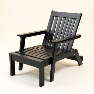 Wren Bridge Outdoor Lounge Chair - Black (synthetic illustration; no displayed measurements)