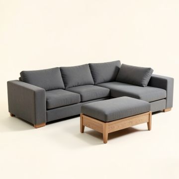 Arden 172 '' Wide Symmetrical Modular Sofa & Chaise With Ottoman (synthetic illustration; no displayed measurements)