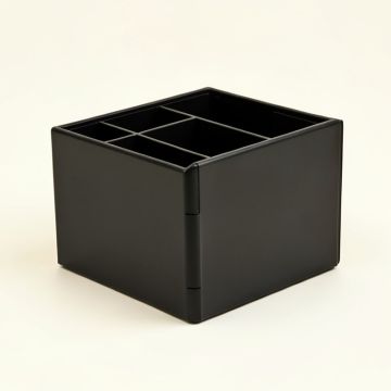 Desk Organizer W/Dividers , 47-1/4 '' X9-1/2 '' X18-3/8 '' , Black (synthetic illustration; no displayed measurements)
