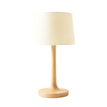River Arc Table Lamp With A Plain Fabric Shade - Ivory