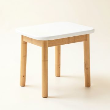 Sage Bridge Compact Balcony Table - White (synthetic illustration; no displayed measurements)