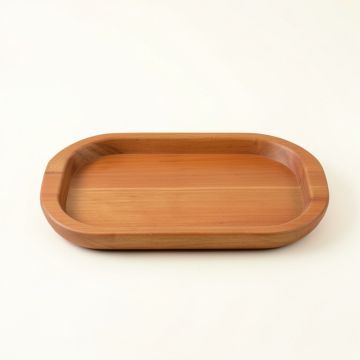 Maple Arc Serving Tray - Terracotta (synthetic illustration; no displayed measurements)