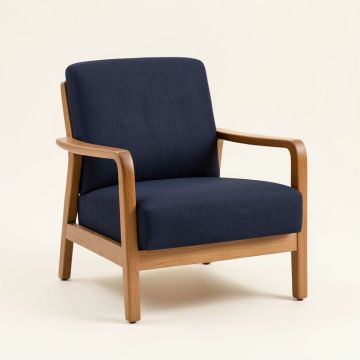 Stone Bridge Upholstered Armchair - Navy (synthetic illustration; no displayed measurements)