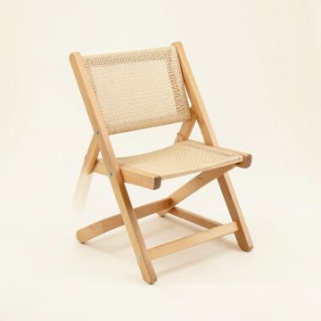 Brook Crest Folding Outdoor Chair - Beige (synthetic illustration; no displayed measurements)