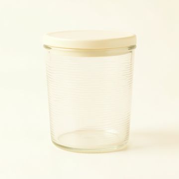 Ash Canyon Storage Canister With Lid - Cream (synthetic illustration; no displayed measurements)