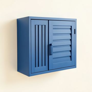 Linden Brook Wall-Mounted Entry Cabinet - Blue (synthetic illustration; no displayed measurements)