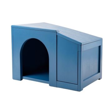 Harbor Field Empty Furniture-Style Litter Enclosure - Blue