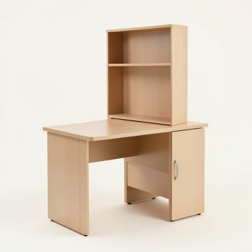 Hillsdale L- Shape Desk With Hutch (synthetic illustration; no displayed measurements)