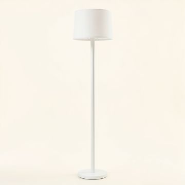 Laurel Branch Floor Lamp With A Plain Fabric Shade - White (synthetic illustration; no displayed measurements)