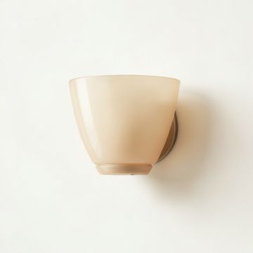 Elm Bend Wall Sconce Mounted On A Plain Wall - Beige (synthetic illustration; no displayed measurements)