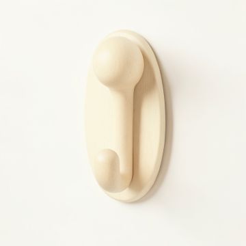 Reed Bend Wall-Mounted Robe Hook - Cream (synthetic illustration; no displayed measurements)