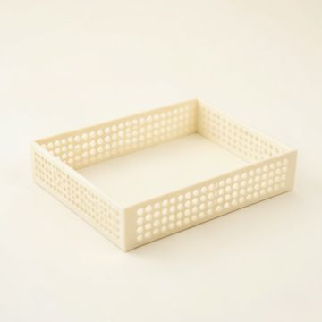 Ash Branch Empty Under-Desk Cable Tray - Ivory (synthetic illustration; no displayed measurements)
