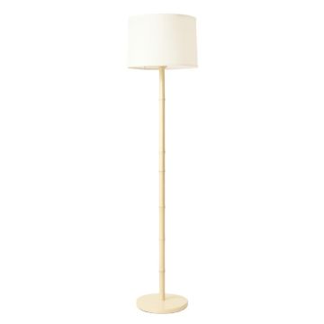 Rowan Crossing Floor Lamp With A Plain Fabric Shade - Ivory