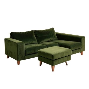 Martello 101 '' Wide Velvet Left Hand Facing Sofa & Chaise